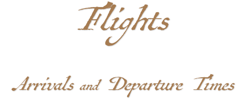 Flights Arrivals and Departure Times